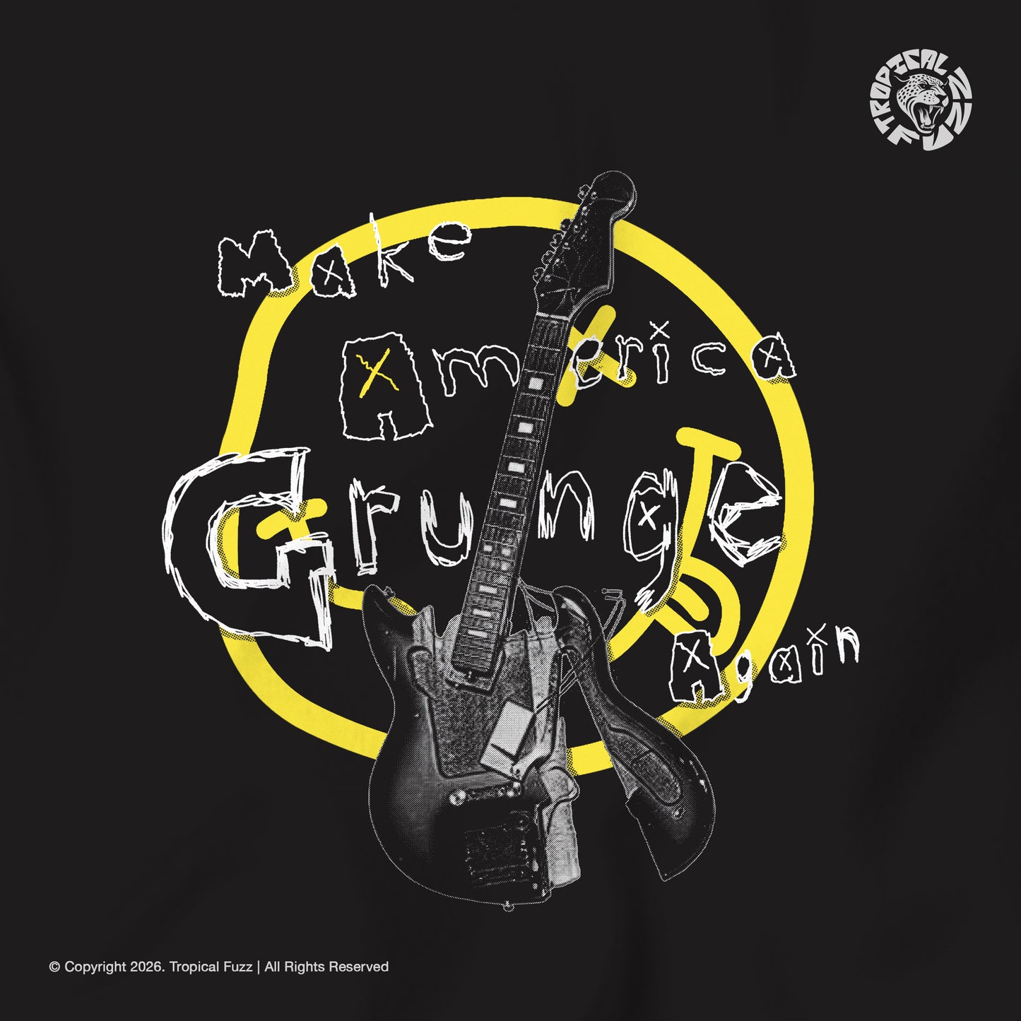 Make America Grunge Again - Women's cropped crew fleece