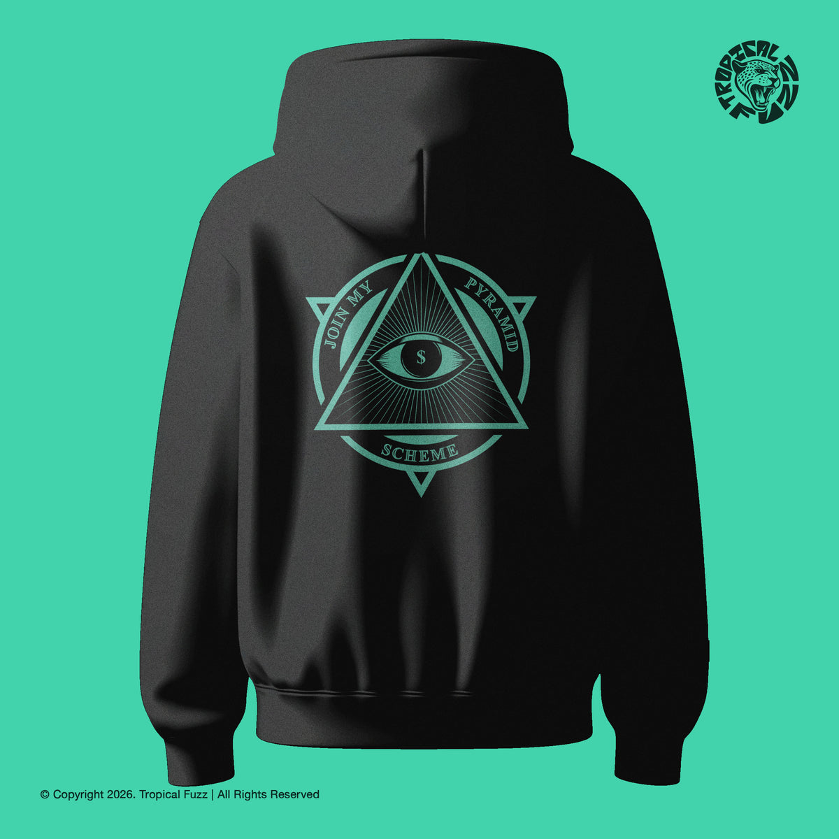 Pyramid Scheme - Unisex Zip-up Hoodie – Black