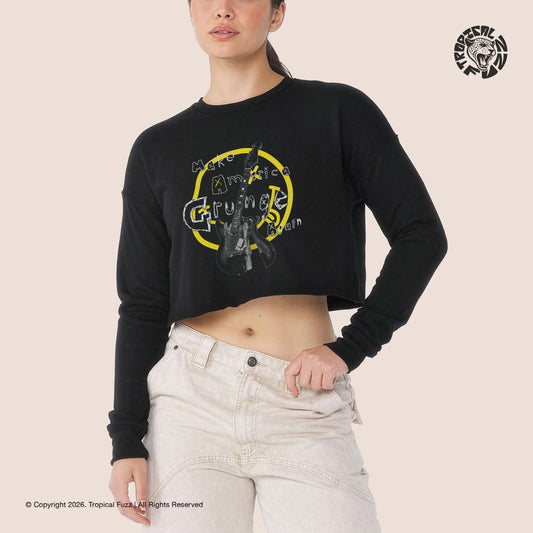 Make America Grunge Again - Women's cropped crew fleece